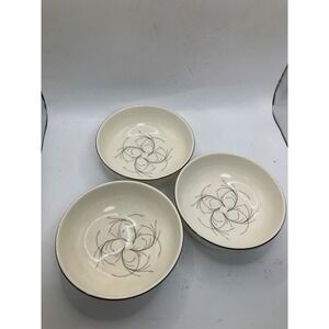 Homer Laughlin Rhythm USA‎ Dessert Bowls Atomic Starburst Pattern Set of 3
